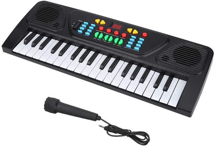 Dailygoods - Elektronisch Toetsenbord - Multifunctioneel - Compact Formaat - Kinderen - Zwart - Voor Beginners