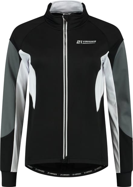 21Virages Ginevra fietsjack windprotect Dames Zwart Wit - M