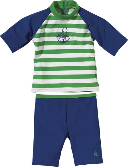 Zwempakje, 2-delig, SPF50+, donker blauw-groen, maat 110