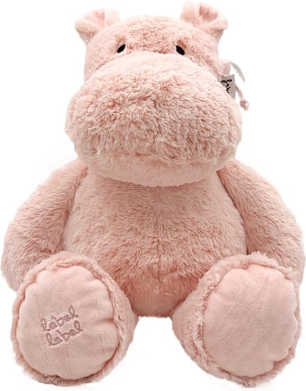 Label Label Hippo Harvey Roze 34 cm Knuffel