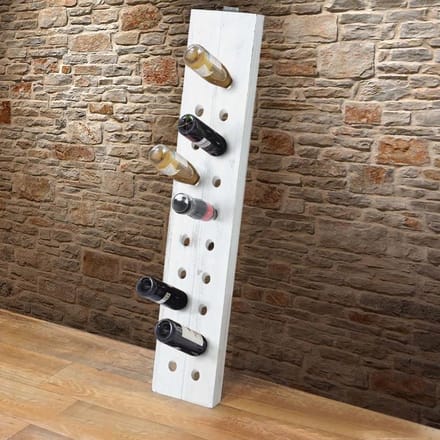 Shabby wijnkast 20 flessen wit
