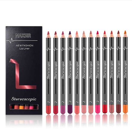 ​​NAXSIR 12 Kleuren Matte Lip Liner Set – Waterdicht & Lang Houdend