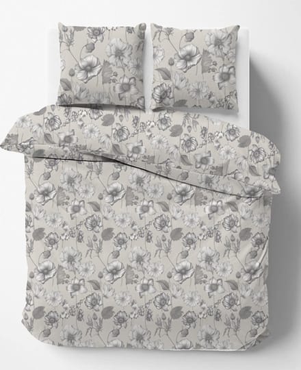 iSleep Dekbedovertrek Pleun - Eenpersoons - 140x200/220 cm - Beige
