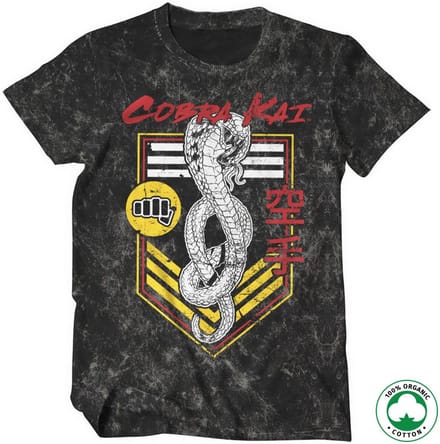 Cobra Kai Punch Patch biologisch T-shirt met vintage-wasbeurt