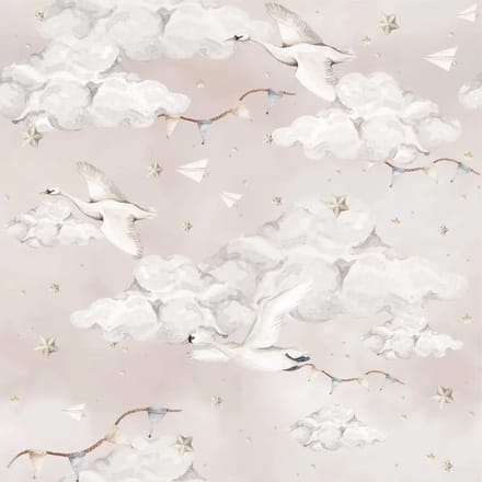 Baby behang Dekornik Magic Swans