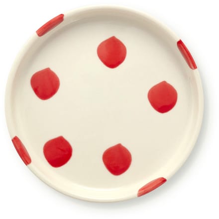 VT Wonen - Gebaksbord dots Rood - Magnetronbestendig - Vaatwasserproof