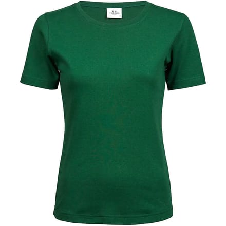Tee Jays - Dames Interlock T-shirt - Forest Green maat S
