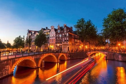 Fotobehang - Amsterdam 375x250cm - Vliesbehang