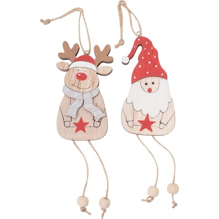 VBS Decoratieve hanger eland en kerstman "Sven"