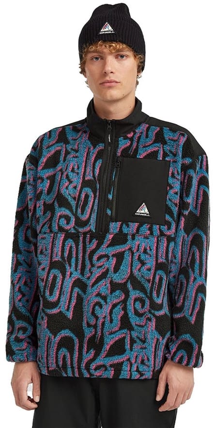 O´neill Fwc Play Hyper Fleece Met Halve Rits Zwart XL Man
