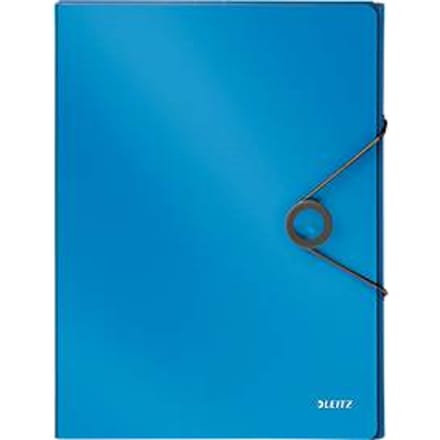 Leitz Solid Map A4 30mm Blauw met Elastiek - Documenten Organiseren