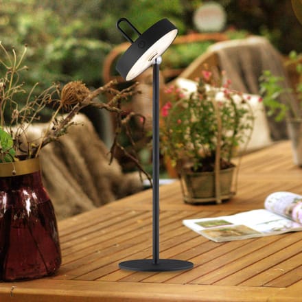 JUST LIGHT. GmbH JUST LIGHT. Amag LED tafellamp, zwart, ijzer, IP44