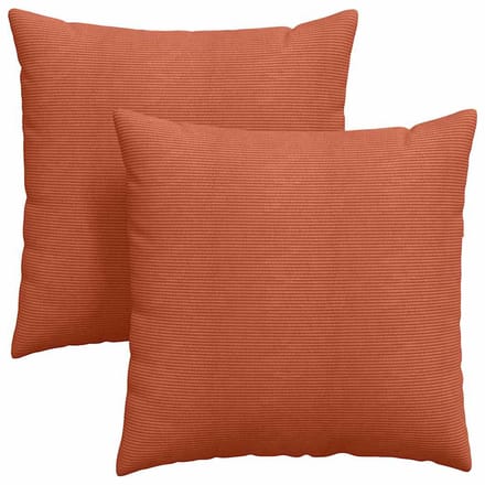 vidaXL - Zitkussens - 2 - st - Corduroy - stof - Rood - Oranje - 80 - x - 80 - cm