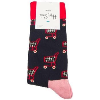 Happy Socks Shop Til You Drop Sock - blauw met rood - Unisex - Maat: 36 - 40