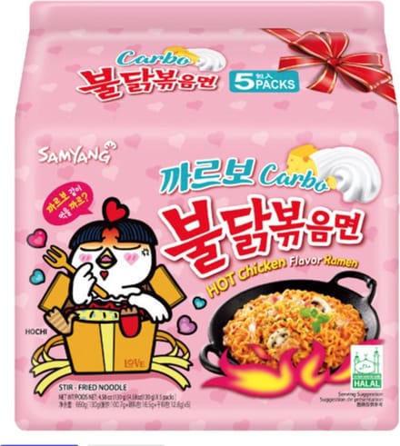 SAMYANG HOT CHICKEN RAMEN (CARBONARA) MULTI (5X130GR) (HALAL)