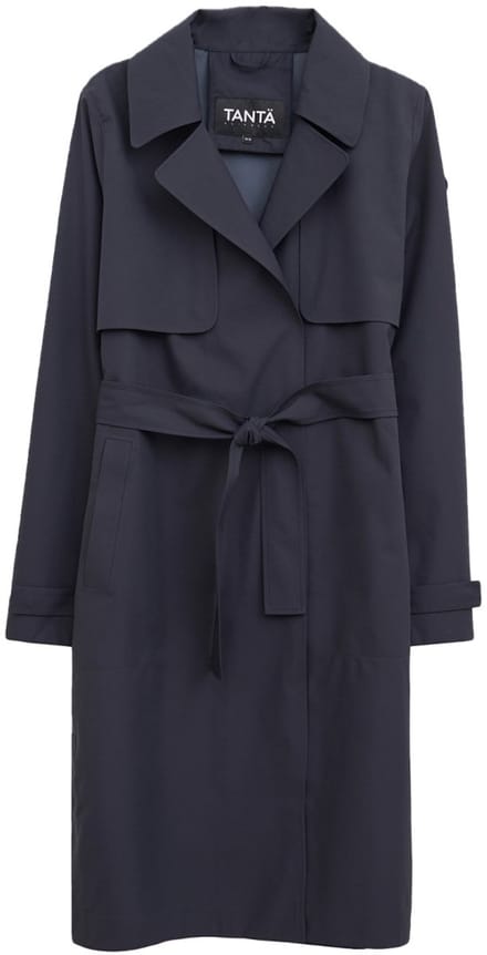 Donkerblauwe regenjas / trenchcoat Tage van Tantä L