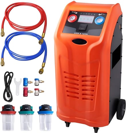 Koelmiddelterugwinningsmachine - Vacuümpomp- Compressor- 1000W - 220-240V - 0.7lbs/min - Koelmiddelpompstation Terugwinningsunit