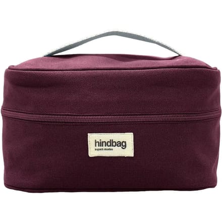 Hindbag toilettas Gaspard - paars - Biologisch GOTS katoen