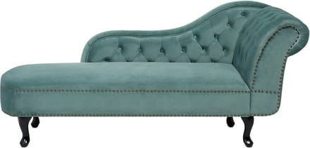 BELIANI NIMES - Chaise longue - Mintgroen - Rechterzijde - Fluweel