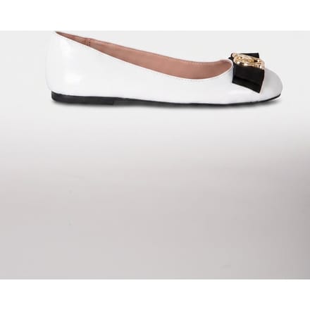 Moschino Patent-leather Ballet Flats White Maat: 35 | Ballerina's Outlet | Dames | Wit