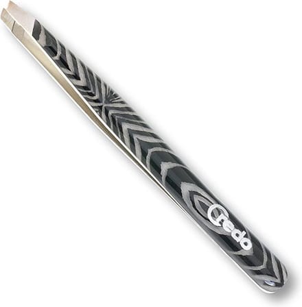 Credo "Design" Pincet - Schuin - Exclusief - Zebra - 9,5 cm.