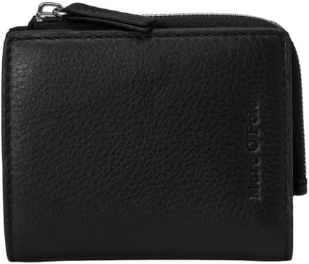 Marc O'Polo Leren portemonnee Manuel Combi Wallet Black zwart
