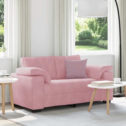 vidaXL Loveseat Sofa Roze 160x77x82 cm Fluweel