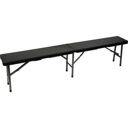 Perel Klapbank, inklapbaar, weerbestendig, handgreep, rotanlook, maximaal 400 kg, zwart