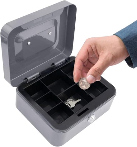 Spaarpot Kluis - Geldkistje Afsluitbaar - Veilig Geld Bewaren - Stevige Stalen Constructie - 20 x 16 x 9 cm