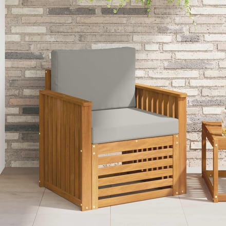vidaXL - Buiten - bank - set - Massief - Acacia - Hout - en - Polyester