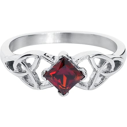 etNox - Gothic Ring - Celtic Knot - voor Vrouwen - zilverkleurig