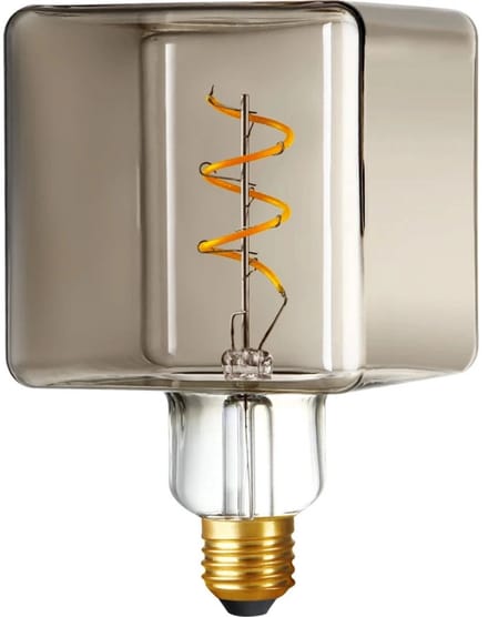 SPL | LED Filament | Grote fitting E27 | Kubuslamp | Helder | Rook | 4W | Dimbaar