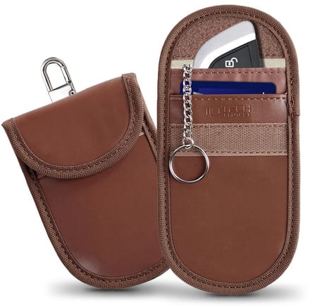Tech-Protect KLR100 RFID Locking Car Key Case - Brown
