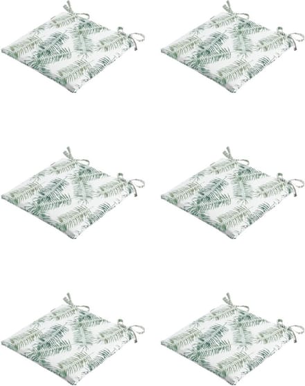 Madison - Zitkussen - Universeel - 6st - 46x46cm - Outdoor Flora Green
