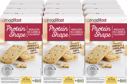 Modifast Protein Shape - Koekjes - Ontbijtgranen en Chocolate Chips - 12 x 200 gr