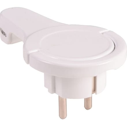 Kopp Extra Platte Haakse Stekker Met Aardingspin IP20 Arctic Wit - 1720.0203.7 - E3MHP