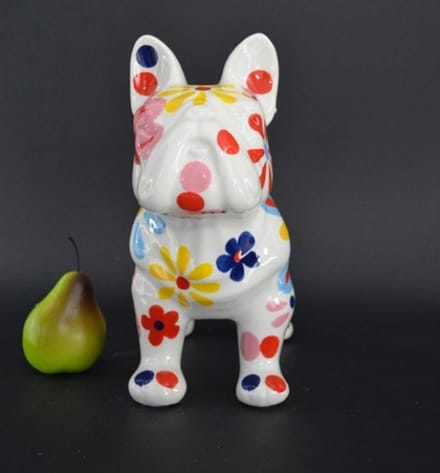 Pomme Pidou Large - Decoratie Bulldog Jack, Blossom Bliss, White