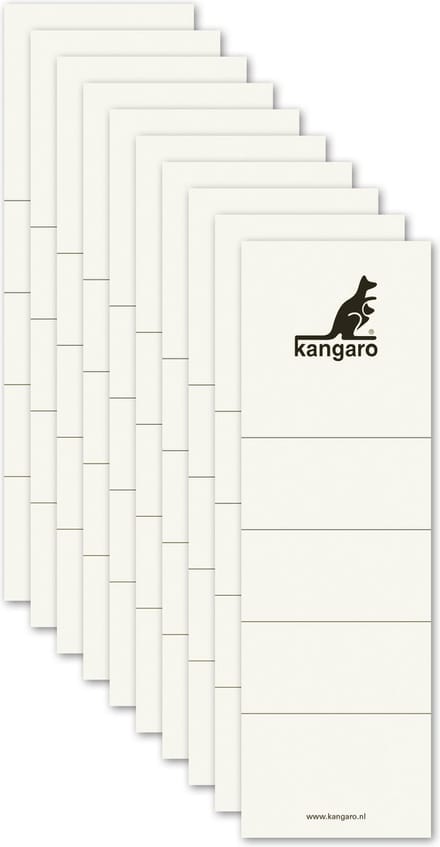 Kangaro ordneretiketten - zelfklevend - 10 stuks - 6x19cm