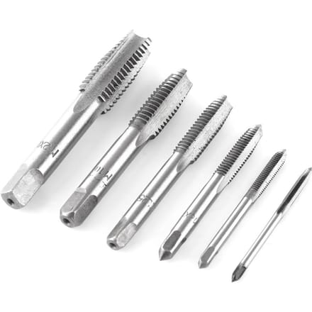 12 stuks Handtapschroefdraad Set Rechte Groeven M3M4M6M8M10M12 white