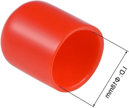 Rubberen Eindkappen - Flexibele Caps - Bescherming Meubels - Zacht Stevig PVC - 18 mm Binnendiameter - Rood