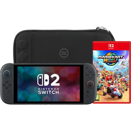 Nintendo Switch 2 + Mario Kart World + BlueBuilt beschermhoes