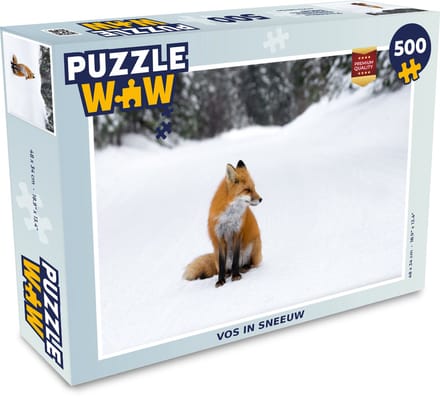 Puzzel Vos - Sneeuw - Winter - Legpuzzel - Puzzel 500 stukjes