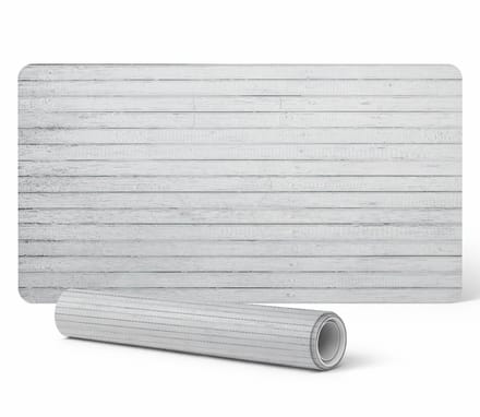 Beschermende bureauonderlegger met bedrukte houten planken, verticaal, 90x45 cm