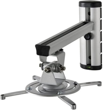 Projectorstandaard - Projectorbeugel - Presentaties Geven - 360° Draaibaar - 375 mm Uitschuifbaar - Zilver