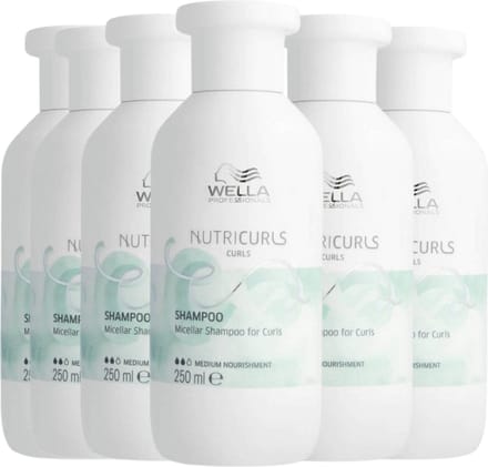 Wella Nutricurls Shampoo Waves 250ml - 6 Stuks - Voordeelverpakking