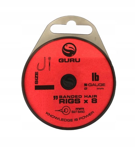 Guru QM1 Bait Bands Rig 15" - Kant-en-klare haken met elastiek
