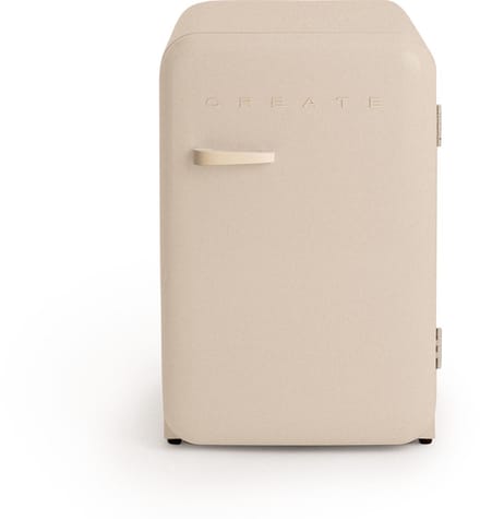 CREATE - Koelkast in retrostijl - Zand - Handvat Zand - FRIDGE RETRO 107L