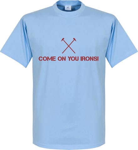 Come On You Irons T-shirt - Lichtblauw - M