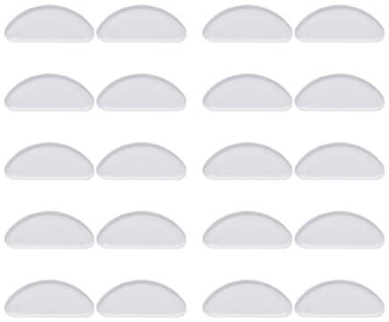 Neuspads voor brillen 20 paar – transparant 15x7x1mm