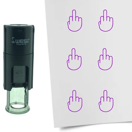 CombiCraft Stempel Middelvinger 10mm rond - Paarse inkt